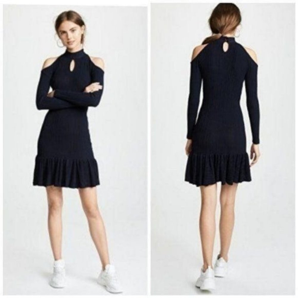 ⚡️BB Dakota Size Small  Femme Fatale Stretch Cold Shoulder Dress Long Sleeve